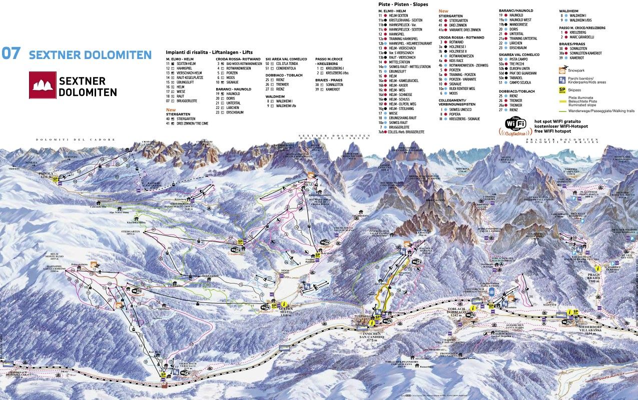 ski map alta pusteria